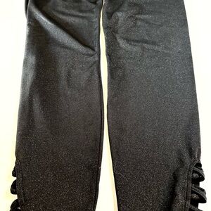 Members Mark The Lounge Leggings Black with Metallic Sparkles Sz XL